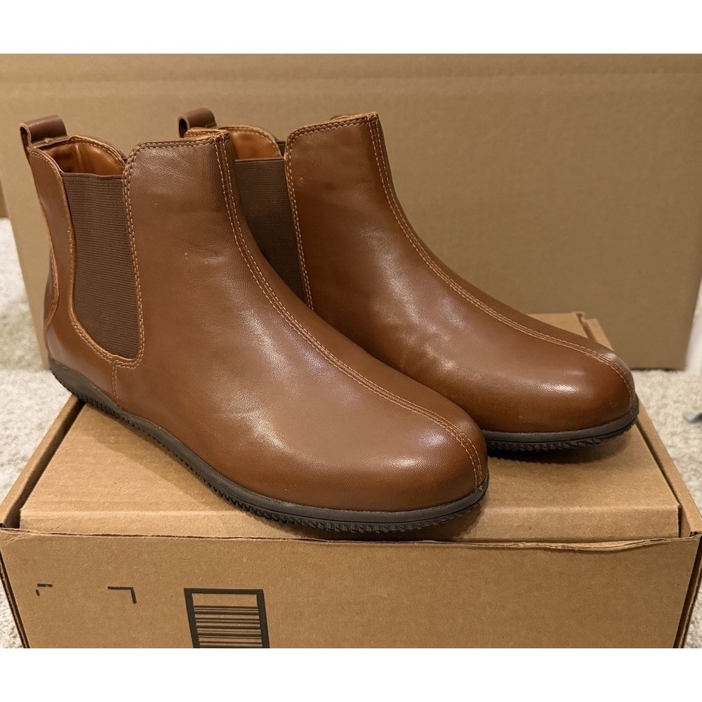 Soft Walk Highland Leather Brown Ankle Chelsea Boot Size 12M S2053-271